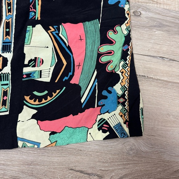 Vintage BB Studio Neon Aztec Patterned Pencil Skirt - Picture 5 of 11
